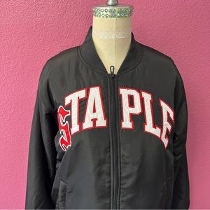 Staple x Hello Kitty baseball jacket Black